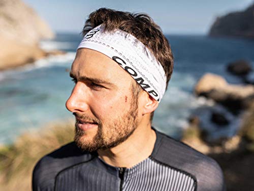 COMPRESSPORT Thin Headband On/Off Cinta, Unisex-Adult, Blanco, Talla Unica