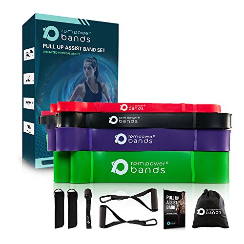 Conjunto Bandas de Resistencia - RPM Power Bands - Bandas de Resistencia para Entrenamiento de Fuerza y Potencia, Crossfit y Gimnasia | Estiramientos, Terapia, Yoga, Flexibilidad y Pullups