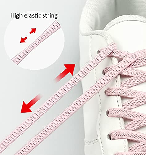 Cordones Elásticos Sin Nudo con Hebilla Metal | Cordones Elásticos de Goma con Botón de Metal / Cordones Elásticos para Zapatillas Deporte, No es Necesario Atar Cordones de Zapatos para Niños - Negro