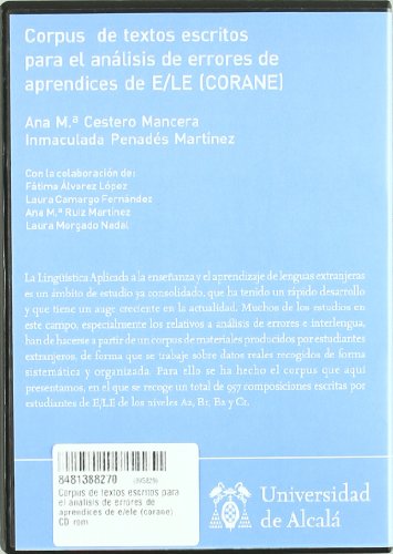 Corpus de textos escritos para el análisis de errores de aprendices de E/LE (CORANE): 15 (Obras Colectivas Humanidades)