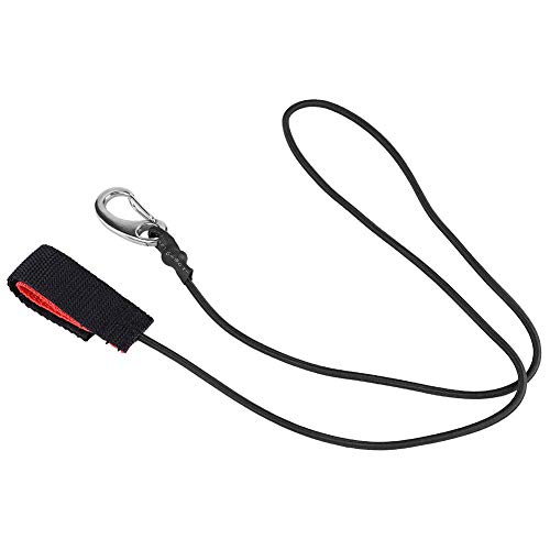 Correa de Tabla de Surf,Surfboard Paddle Leash Canoe Kayak Elástico Cadena de Seguridad de Caña de Pescar Pole Surf Sup Leash Cordón Cuerda con Mosquetón Clip reemplazo para Remando(Negro)