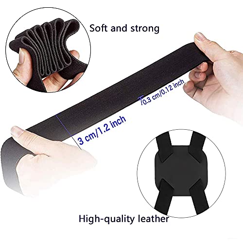 Correas de Equipaje, Paquete de 2 Maletas elásticas Altas de 2'x74 ', Bolsa de cinturón Ajustable con Hebillas, cinturón de Equipaje de Viaje Resistente, Bolsa elástica, Bolsa con Hebillas (Negro)