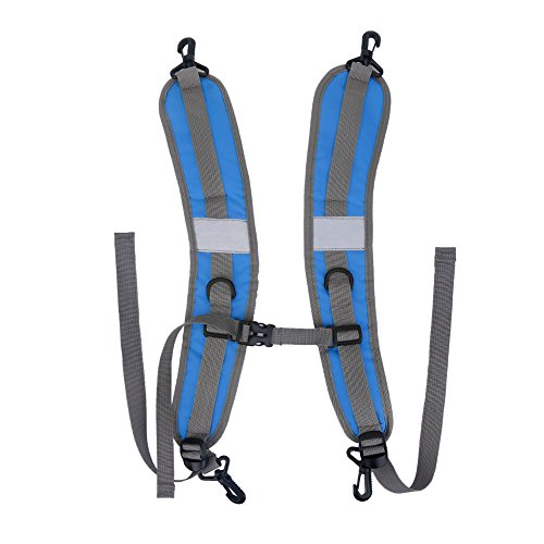 Correas de Hombro para Mochila Correas de Bolsa Acolchada Correas de Mochila Ajustables Reflectantes(azul)