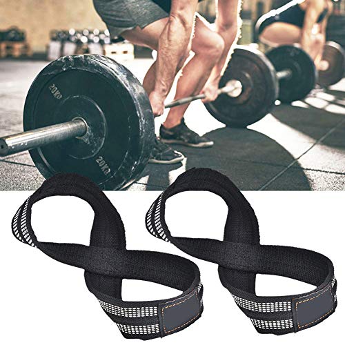 Correas de Levantamiento de Pesas, Powerlifting Correa para la muñeca Pull-ups Correa para la muñeca para Entrenamiento con Pesas, Gimnasio en casa, Pull Ups, Crossfit, Fitness, Hombres(Metro)