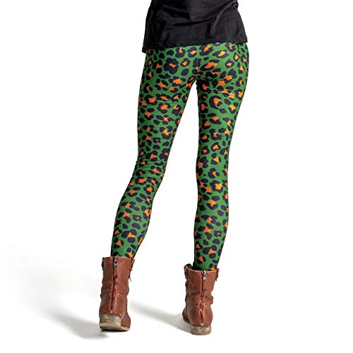 cosey - Leggings Coloridos Impresos (Talla única) - Design Estampado de Leopardo 7