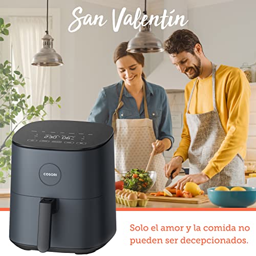 COSORI Freidora sin Aceite 4,7L, Freidora Aire Caliente con Tecnología Patentada Air Whisper para Silencio,Air Fryer con 30 Recetas en Español y 9 Programas,Pantalla LED Táctil