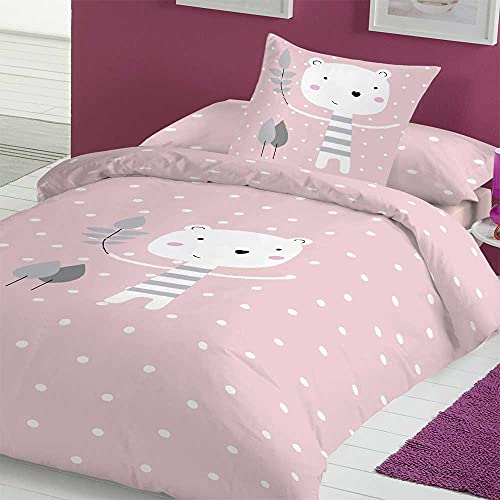 COTTON ARTean Funda Nordica Infantil/Juvenil Jorge Pink Cama de 90