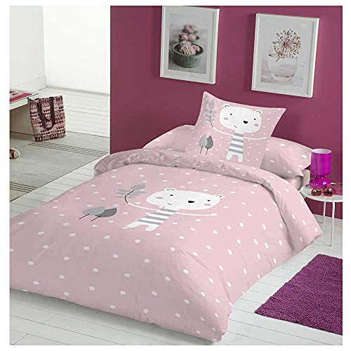 COTTON ARTean Funda Nordica Infantil/Juvenil Jorge Pink Cama de 90