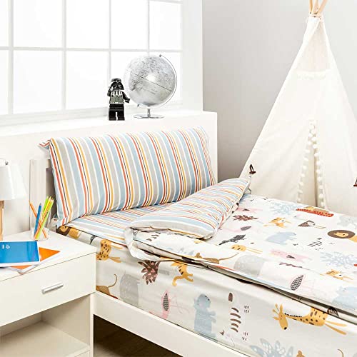 COTTON ARTean Saco nordico con Relleno SALBURUA Cama 90 x 190/200. Saco Unido a la Bajera con Cremallera. con Relleno nórdico.