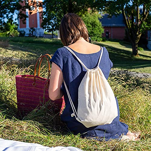 Cottonbagjoe Moderna bolsa de deporte | 150 unidades | mochila de algodón | bolsa para pintar | bolsa de tela | bolsa de gimnasio | con cordón | certificado Öko-Tex | 36 x 46 cm