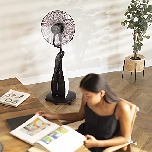 CREATE TROPWIND COOL - Ventilador de Pie Oscilante con Nebulizador de Agua, Mando a Distancia, Función Ionizador de Aire, 3,4 L, 90W, 3 Modos y Velocidades, Nebulizador Oscilante Ultrasilencioso