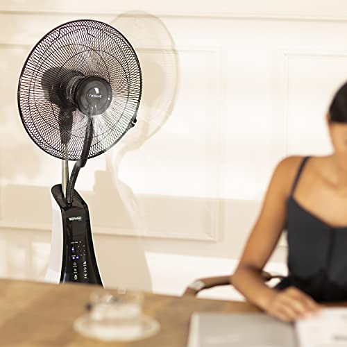 CREATE TROPWIND COOL - Ventilador de Pie Oscilante con Nebulizador de Agua, Mando a Distancia, Función Ionizador de Aire, 3,4 L, 90W, 3 Modos y Velocidades, Nebulizador Oscilante Ultrasilencioso