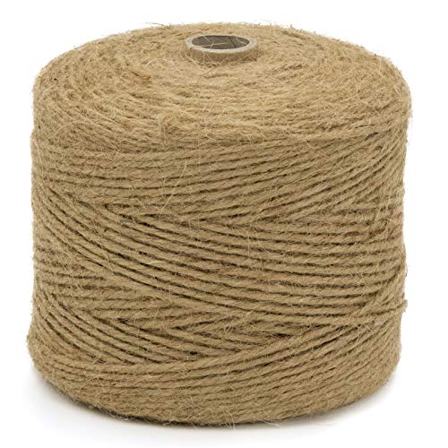 Creative DECO 300 m Cuerda de Yute Cordel Manualidades | 3 mm de Espesor | Hilo Cordón Rollo Grande Marrón Natural Gruesa Fuerte Decoración, Floristería, Artesanía y Bricolaje