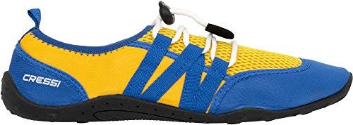 Cressi Elba Pool Shoes Zapatillas Chanclas Unisex Adulto, Amarillo/Azul Royal, 44