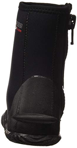 Cressi Isla Botas de Buceo con Suela y Cremallera, 3mm, Unisex Adulto, Negro (Black/Black), S