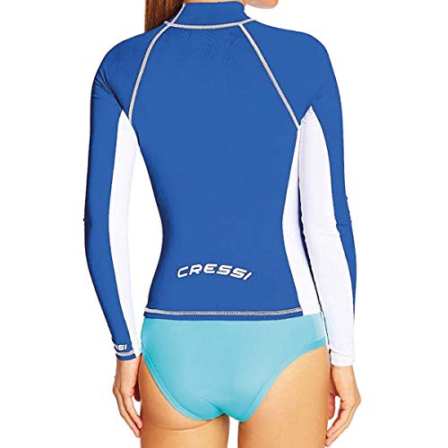 Cressi Rash Guard Traje, Mujer, Azul Royal/Blanco, M/3 (40)