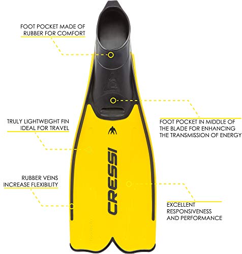 Cressi Rondinella - Aletas de gama alta para iniciación y snorkeling
