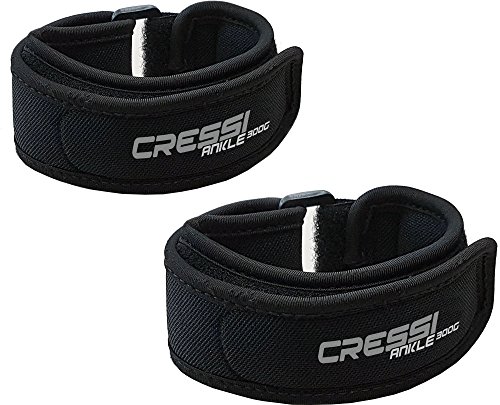 Cressi Ta200001 Tobilleras de Lastre, Unisex Adulto, Negro, Talla Única