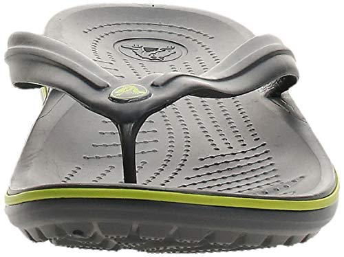 Crocs Crocband Flip, Zapatillas Unisex Adulto, Gris (Graphite/Volt Green), 41/42 EU