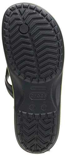 Crocs Crocband Flip, Zapatillas Unisex Adulto, Gris (Graphite/Volt Green), 41/42 EU