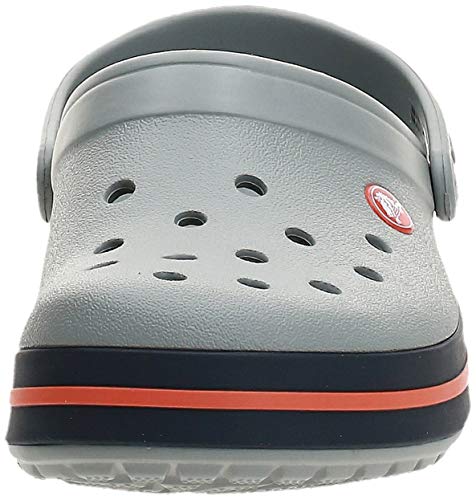 Crocs Crocband, Zuecos Unisex Adulto, Gris (Light Grey/Navy), 41/42 EU