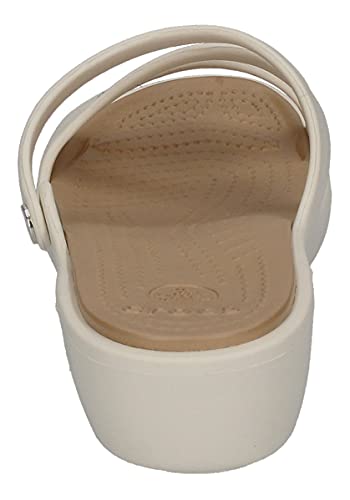 Crocs Patricia Mujer Zapatillas, Blanco (Oyster/Gold 13S), 42/43 EU