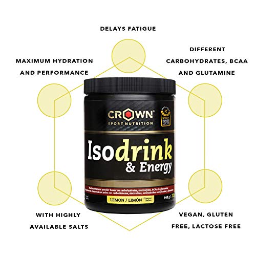 Crown Sport Nutrition Bebida Isotónica - Isotónico en polvo con carbohidratos, sales y aminoácidos. Certificación antidoping Informed Sport