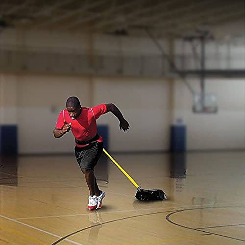 CSBH Conceptos básicos Entrenador de Trineo Ajustable con cinturón, Entrenador de Trineo de Peso, Trineo Corriendo con arnés y 5 Bolsas de Arena Ajustables