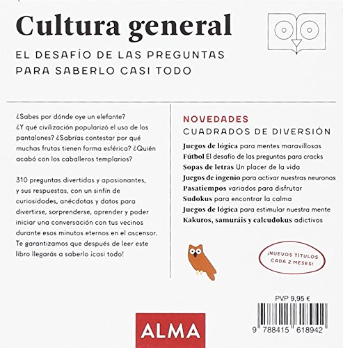 Cultura general: El desafío de las preguntas para saberlo casi todo: 25 (Cuadrados de diversión)