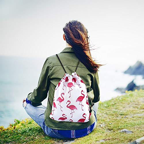 Dadabig 3 Piezas Bolsa Cuerdas Bolsa Cordon Saco de Deporte Bolsa de Almacenamiento para Gimnasio Viaje,Blanco,Azul,Rojo