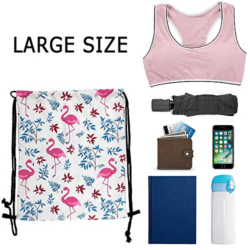 Dadabig 3 Piezas Bolsa Cuerdas Bolsa Cordon Saco de Deporte Bolsa de Almacenamiento para Gimnasio Viaje,Blanco,Azul,Rojo