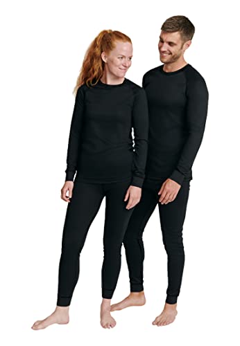 DANISH ENDURANCE Recycled Polyester Baselayer Set (Unisex) XS Black 1-Pack