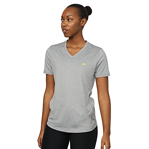 DANISH ENDURANCE Women Workout T-Shirt, Breathable Fitness Top (Gris Melange, M)