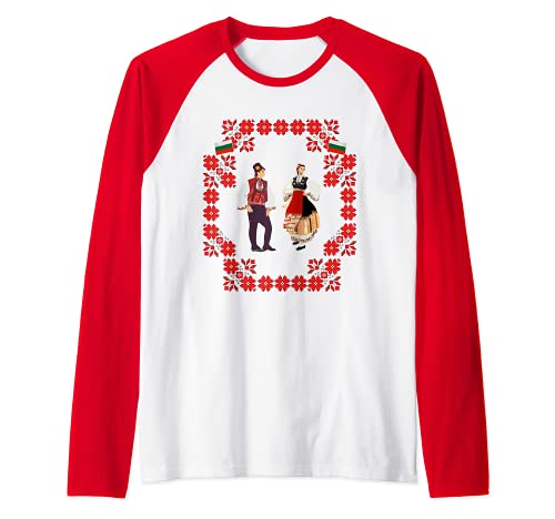 Danzas folclóricas búlgaras - Bailarina folclórica Camiseta Manga Raglan