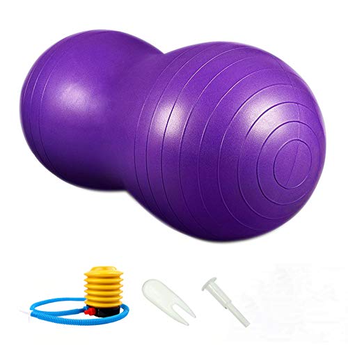 DASKING Bola de Yoga Bola de Entrenamiento de Gimnasia Bola de Fitness Bola de Masaje Bola de Yoga de Cacahuete Pelota de Goma (Morado)