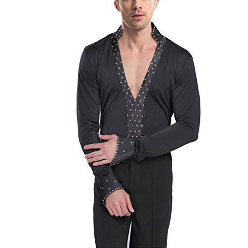 Daytwork Latino Salón De Baile Danza Ropa Hombre - Hombres Camisas Mangas Largas Pantalones Disfraces Traje Samba Rumba Costume Moderno Jazz Actuación Escénica Fiesta