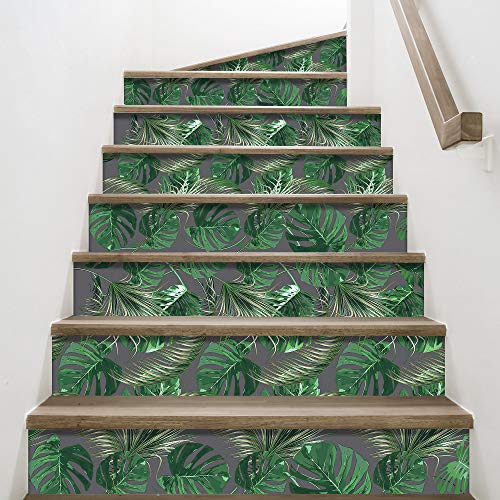 Décoration adhésive CONTRAHUELLAS DE ESCALERAS Adhesivas Amazonie, Vinilo, Verde, 19x100cm