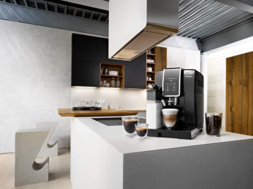 De'Longhi Perfetto Dinamica, Máquina de Café en Grano Totalmente Automática, Cappuccino, Espresso, ECAM 350.50.B, Negro