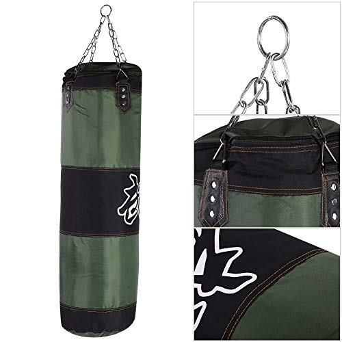 Demeras Herramientas de perforación de Boxeo vacío Kick Sandbag Fight Karate Punch con Cadenas Colgantes(1.2M-Verde)