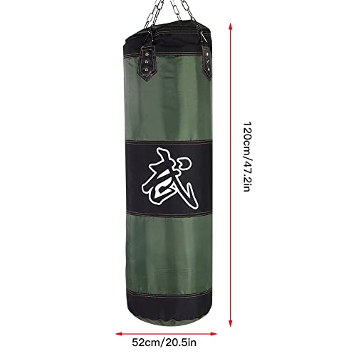 Demeras Herramientas de perforación de Boxeo vacío Kick Sandbag Fight Karate Punch con Cadenas Colgantes(1.2M-Verde)