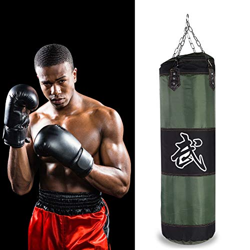 Demeras Herramientas de perforación de Boxeo vacío Kick Sandbag Fight Karate Punch con Cadenas Colgantes(1.2M-Verde)