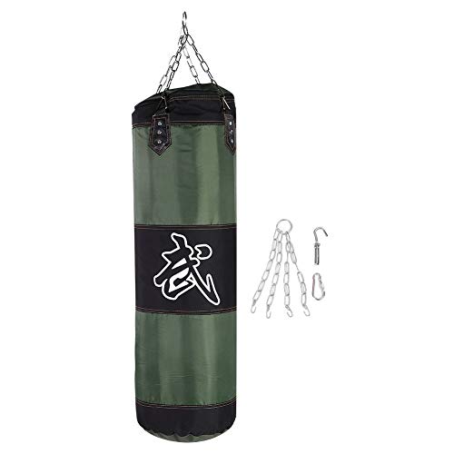 Demeras Herramientas de perforación de Boxeo vacío Kick Sandbag Fight Karate Punch con Cadenas Colgantes(1.2M-Verde)