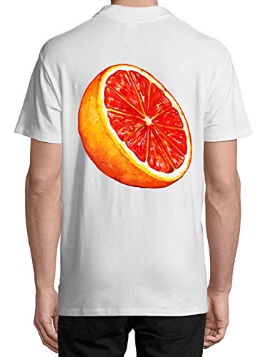 Desconocido Grapefruit Cartoon Vector Cross Section Art Polo de algodón para Hombre Small