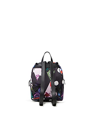 Desigual Back_Rombos Viana Mini, Mochila. para Mujer, Negro, Einheitsgröße