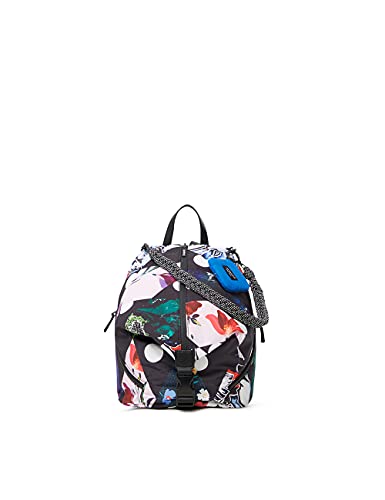 Desigual Back_Rombos Viana Mini, Mochila. para Mujer, Negro, Einheitsgröße