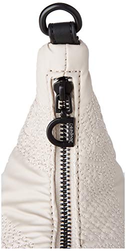 Desigual Fabric Shoulder Bag, Bolsa para Hombros para Mujer, Blanco, U