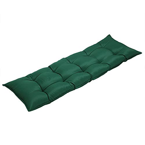 Detex Cojín para Banco de jardín Verde 145x45x8cm Almohadilla para sillón Doble Viscoelástico Hidrófugo