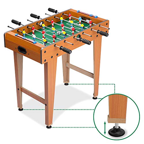 Deuba Futbolín de Madera Infantil con 18 Figuras y 2 Bolas Fútbol de Mesa Baby Foot 69x62x37cm