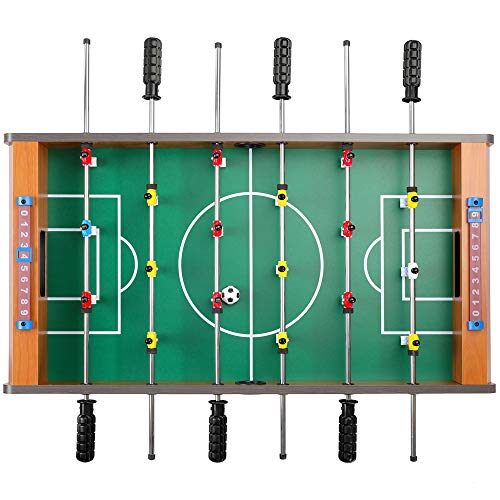 Deuba Futbolín de Madera Infantil con 18 Figuras y 2 Bolas Fútbol de Mesa Baby Foot 69x62x37cm