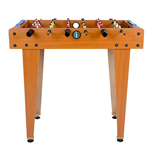 Deuba Futbolín de Madera Infantil con 18 Figuras y 2 Bolas Fútbol de Mesa Baby Foot 69x62x37cm